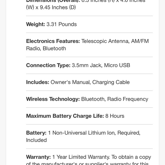 Hearth & Hand with Magnolia Bluetooth Radio - Picture 5 of 6